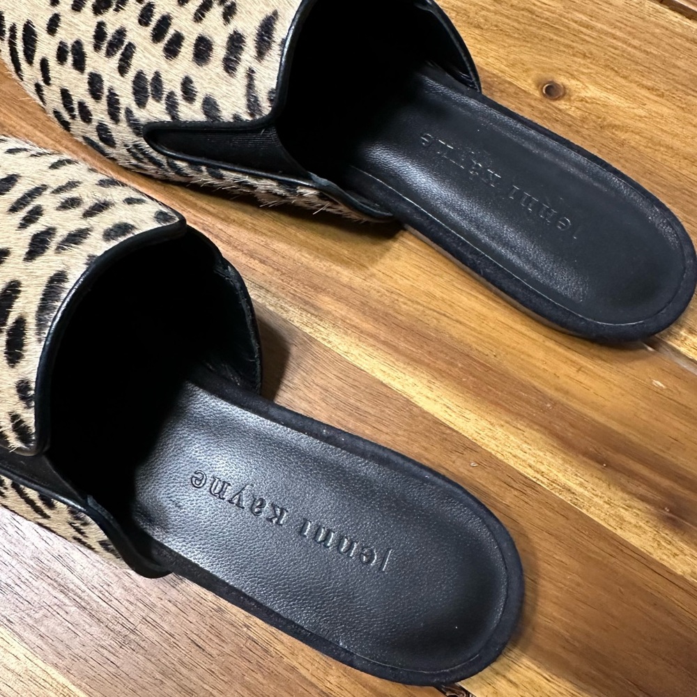 New! Jenni Kayne Pony Hair Mule - Spotted Leopard Cheetah Animal Print - Size 37 - Picture 11 of 15